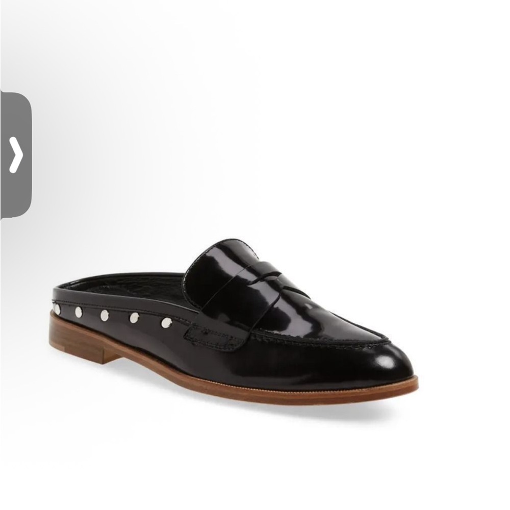 AGL Stud Trim Penny Loafer Women's Mules SZ 36.5 or 6.6
